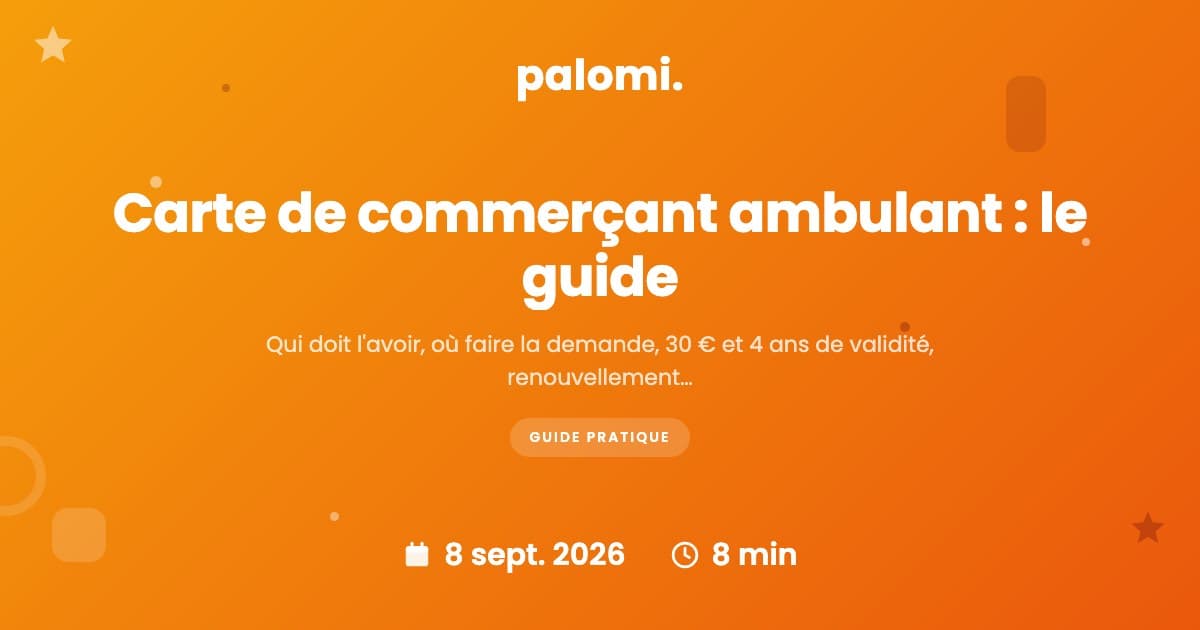 Carte de commerçant ambulant : prix et demande