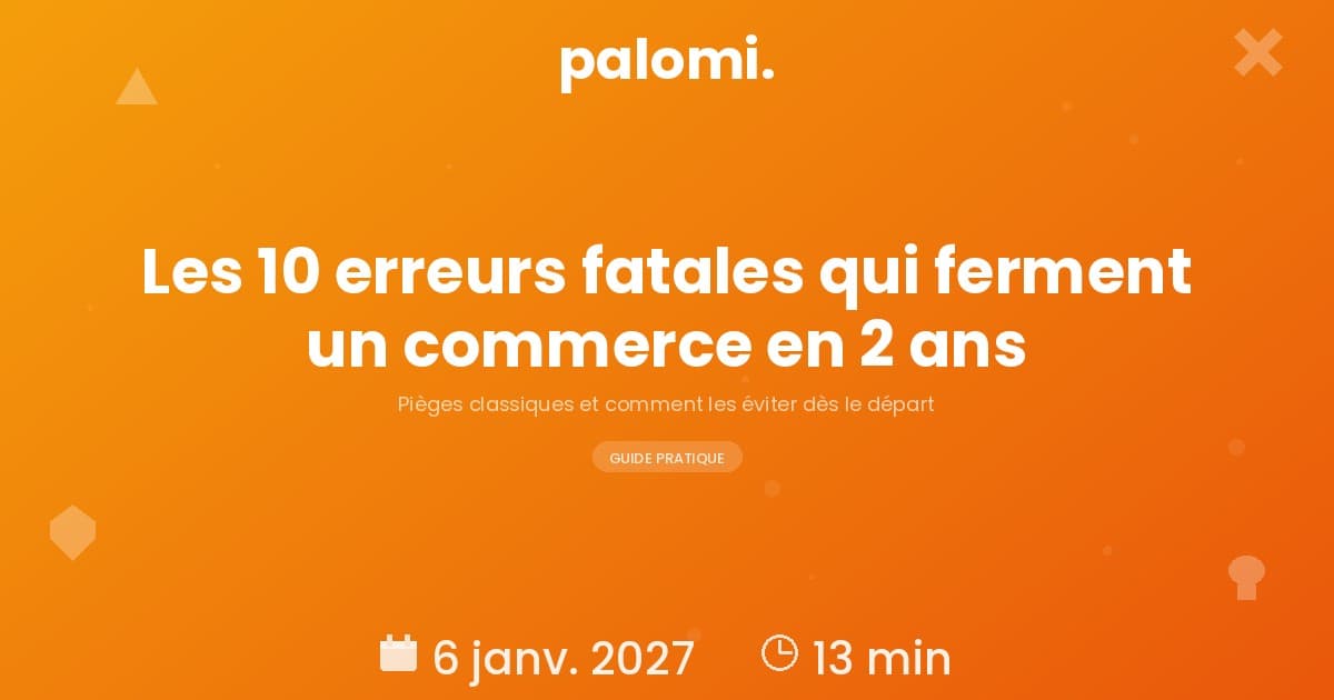 10 erreurs qui tuent un commerce dans les 2 premières années