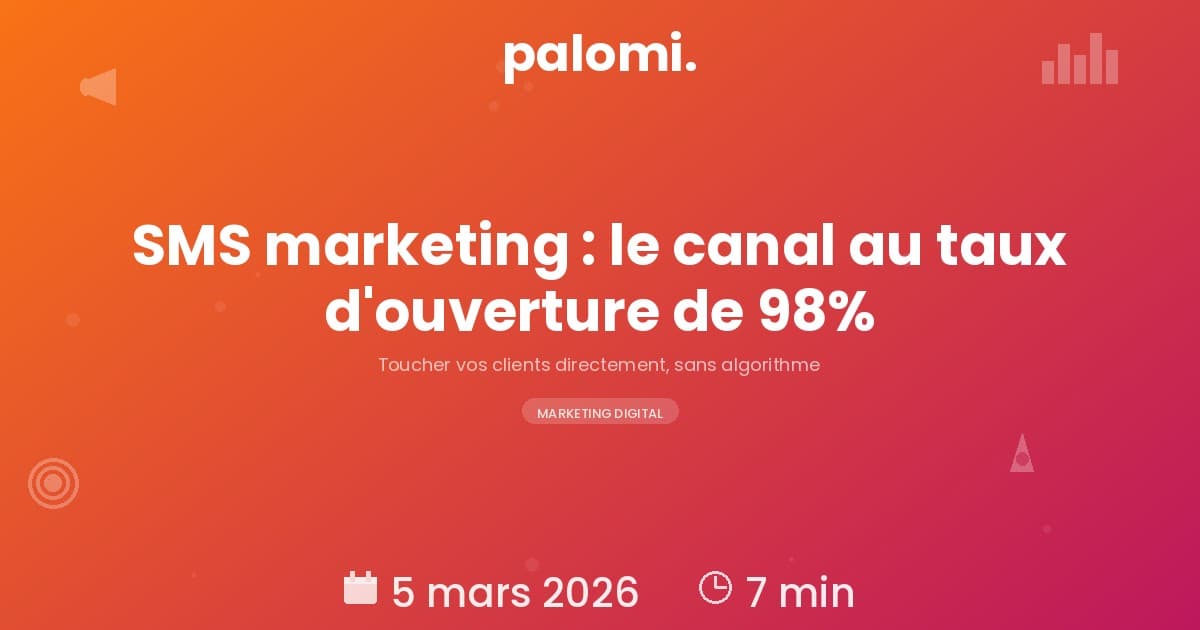 Notifications SMS pour commerçants : le canal marketing au taux d'ouverture de 98%